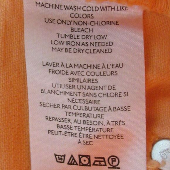 PILCRO ANTHROPOLOGIE The Kit Cropped High-Rise Wide-Leg Jeans Sz 31 Peach Orange - Picture 9 of 16